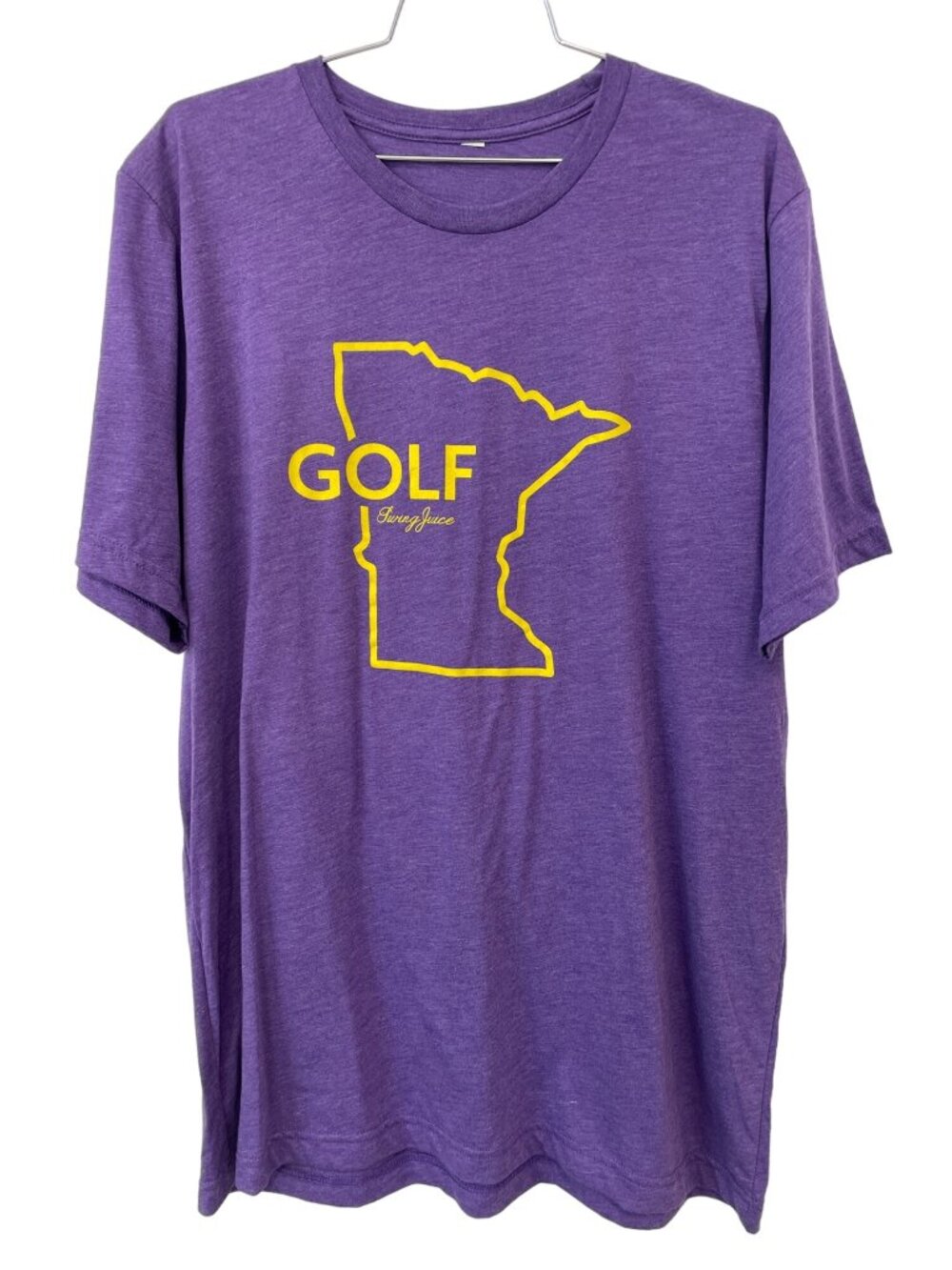 Swing Juice Graphic T Shirt Large Golf Minnesota Tee Purple Yellow Cotton Blend